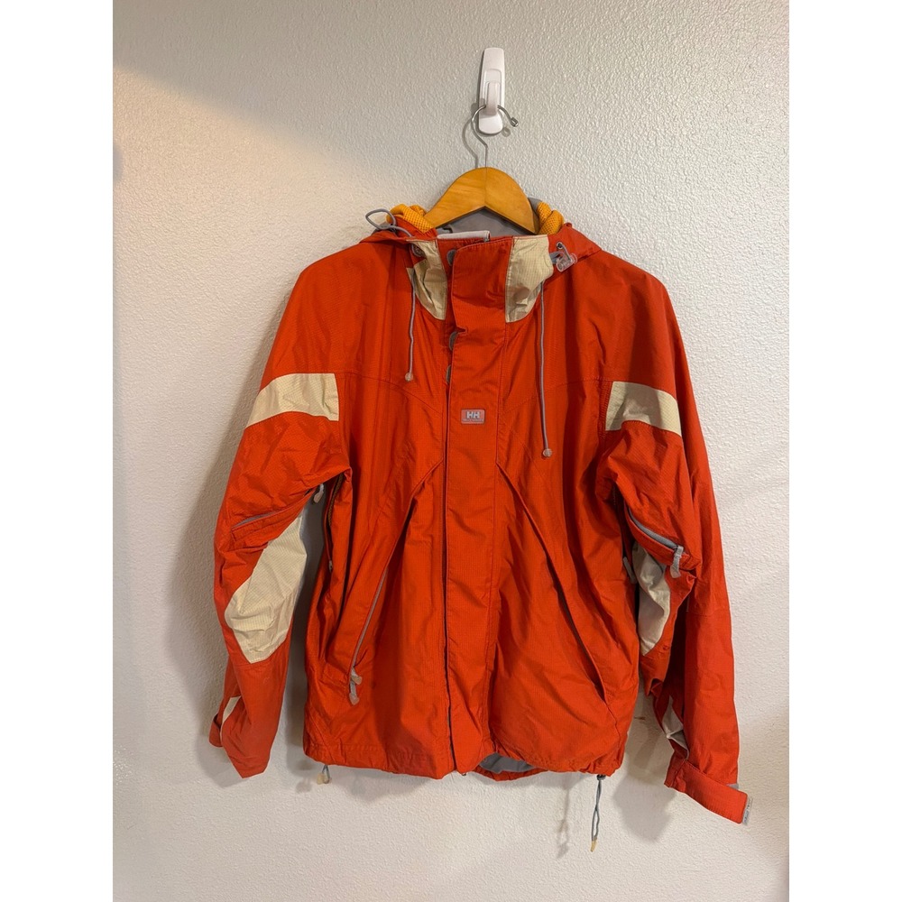 Helly Hansen Helly Tech 10 Jacket Mens Small Orange Technical Waterproof Shell
